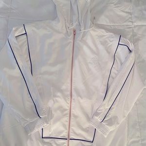 Adidas Jacket with pinstripe w/Rose Gold Zipper